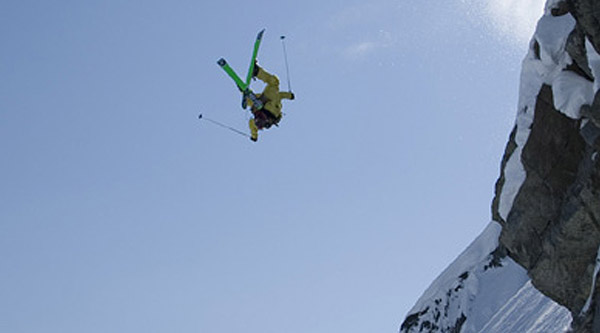 Seth Morrison, backcountry skier, backflip